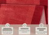 Kurzflor Teppich Läufer Band Rot - 80x400x0,9cm Bild 4