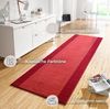 Kurzflor Teppich Läufer Band Rot - 80x400x0,9cm Bild 3