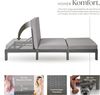 tectake® Polyrattan Sonnenliege mit 6-Fach höhenverstellbarer Rückenlehne, Outdoor Daybed mit bequemer Polsterauflage, Gartenliege Rattan für drinnen und draußen, pflegeleicht und stabil - grau Bild 5