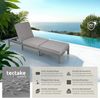 tectake® Polyrattan Sonnenliege mit 6-Fach höhenverstellbarer Rückenlehne, Outdoor Daybed mit bequemer Polsterauflage, Gartenliege Rattan für drinnen und draußen, pflegeleicht und stabil - grau Bild 4