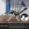 KESSER® Sonnenliege Liegestuhl, klappbare Gartenliege extra breit & Wetterfest, Belastbar 200kg, Ergonomisches Polster, verstellbare Rückenlehne inkl. Nackenkissen, Getränkehalter & Armpolster Navyblau, Liege (Mit Sonnendach) Bild 4
