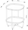 Tabletttisch Sandefjord Stahl 57,5x46x46 cm Weiß [en. casa] Bild 2