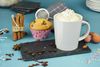 Sendez Becher 6 Kaffeetassen mit Schieferuntersetzern Kaffeebecher Teetasse Becher, 6-tlg, Porzellan Bild 4
