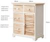 Rebecca Mobili Kommode Schubladenschrank Weiß Hellbraun 4 Schubladen 1 Tür Holz Design Wohneinrichtung Wohnzimmer Badezimmer - Maße: 70 x 60 x 30 cm (HxLxB) - Art. RE6068 Bild 3