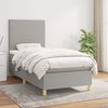 vidaXL Boxspringbett mit Matratze Hellgrau 90x200 cm Stoff, Härtegrad: H2 [3142145] Bild 2