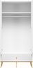 Kleiderschrank Goldin Garderobenschrank 92x53x190cm weiß goldfarben / Front Hg Bild 4