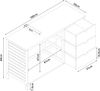 Waschbeckenunterschrank Boksereys 60x100x35 cm Bambus Natur [en. casa] Bild 2
