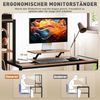 HOMCOM Schreibtisch Schreibtisch mit Monitorständer, CPU-Ständer, Druckerablage (PC Tisch, 1-St, Bürotisch), für Home Office, 150 x 48 x 125 cm, Braun Bild 5