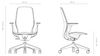 Steelcase Silq Ergonomischer, höhenverstellbarer Stuhl mit Möwengrau/Karbon Metallic Rückenlehne und Safran Bezug Bild 2