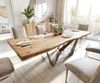 Esstisch Edge 260x100 XL Akazie Natur Spider Flachstahl Edelstahl Live-Edge Bild 2