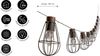 Dehner Solar Lichterkette Retro, mit 10 LED-Glühbirnen, warmweiß, Länge 330 cm, Metall, schwarz/braun Bild 2