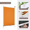 Allesin Plissee ohne Bohren Plissees Klemmfix Orange 85x120 cm(BxH), Plisseerollo Faltrollo mit Klemmträger, Jalousie Rollos für Fenster und Tür, Sichtschutz und Sonnenschutz Bild 2