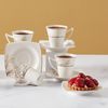 Karaca Kaffeeservice Karaca Autumn 85 ml Kaffeetasse mit Untertasse Set 6 Personen, Weiß Bild 5