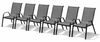 6er Outdoorstuhl Gartenstuhl Stapelstuhl Metall Textilen Anthrazit Bild 2