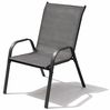 6er Outdoorstuhl Gartenstuhl Stapelstuhl Metall Textilen Anthrazit Bild 3