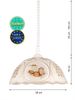 Helios Leuchten Pendelleuchte Küchenlampe Keramik beige, Keramiklampe, Deckenlampe, Hängelampe, für Küche Esszimmer Esstisch, Deckenleuchte hängend höhenverstellbar Bild 2