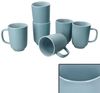 Ritzenhoff & Breker Becher Ritzenhoff 6x Jasper Kaffeebecher 250ml H10,4cm Graublau Tee-Tassen, Steingut Bild 2