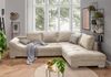 Ecksofa modern Schlafsofa Eckcouch Polsterecke L-Form Ottomane rechts Cord Beige Bild 2