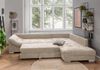 Ecksofa modern Schlafsofa Eckcouch Polsterecke L-Form Ottomane rechts Cord Beige Bild 3