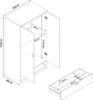 Kinderkleiderschrank Sandnes mit Schublade 123x60x40 cm Rosa [en. casa] Bild 2