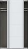 FORTE SOPHISTISPACE Kleiderschrank 120, Moderner Schrank mit 2 Schwebetüren, Holzwerkstoff, Weiß, 120,1 cm breit, 210,5 cm hoch, 62,9 cm tief Bild 5