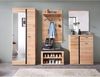 Stella Trading SONOS Flurgarderoben Set in Altesche massiv, Old Artisan Oak Optik FSC-Zertifiziert - Modernes Garderobenset 5-teilig für Ihren Eingangsbereich - 270 x 203 x 40 cm (B/H/T) Bild 3