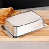 Koopman Butterdose Edelstahl 250 Gramm, Edelstahl, (1-tlg, 1 Dose), Für 250g Butter, Spülmaschinengeeignet, 2 teilig, silberfarbend Bild 2