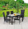TrendLine Gartenstuhl Malta Stapelstuhl Polyrattan schwarz Gartenmöbel Bild 2