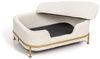 Canadian Cat Company Tierbett Premium Katzenbett Windsor Design-Katzenkorb, Teddy weiß-gold, ca. 68 x 47,5 x 25,5 cm Bild 4