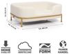 Canadian Cat Company Tierbett Premium Katzenbett Windsor Design-Katzenkorb, Teddy weiß-gold, ca. 68 x 47,5 x 25,5 cm Bild 2