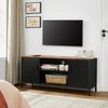 TV-Schrank, TV-Regal, mit 3 verstellbaren Einlegeböden, Fernsehtisch, Lowboard für Fernseher bis zu 55 Zoll, für Wohnzimmer, vintagebraun-mattschwarz LTS103B01 Bild 3