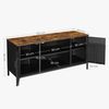 TV-Schrank, TV-Regal, mit 3 verstellbaren Einlegeböden, Fernsehtisch, Lowboard für Fernseher bis zu 55 Zoll, für Wohnzimmer, vintagebraun-mattschwarz LTS103B01 Bild 4