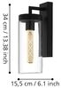 Eglo 97261 Outdoor Wandleuchte BOVOLONE schwarz klar L:11cm H:34cm T:15,5cm IP44 Bild 4