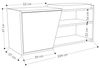Dmora Schuhschrank Dione 104,6 x 37,5 x 47,2h cm Schwarz 2 Böden, 1 Tür Bild 3