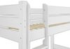 Erst-Holz Etagenbett extra stabil 90x200 cm weiß, Nische 100 cm teilbar Bild 4