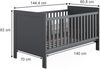 Babybett Ajaton Grau 144.4 x 83 cm mit Matratze Vitalispa Bild 3