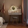 Schminktisch Edda Weiß 100 cm mit LED-Spiegel und Hocker Vicco Bild 4