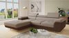 Ecksofa Divo mit Schlaffunktion, Bettkasten und einstellbare Kopfstützen (Braun + Cappuccino (Sawana 16 + Sawana 02), Ecksofa Links) Bild 3
