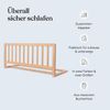 Ehrenkind® Rausfallschutz Bettgitter für Kinder | Massivholz Buche | Bettschutzgitter für Kleinkinder & Babys | Werkzeuglose Montage | Höhenverstellbar | Natürlich & Sicher | 90cm Natur Bild 3
