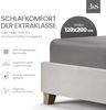 Bettwaesche-mit-Stil Mako-Satin Spannbettlaken dunkelgrau 120x200cm Höhe 5-10cm Bild 2
