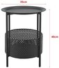 Beistelltisch Kruibeke 46x35cm mit Korb Schwarz [en. casa] Bild 3