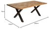 riess-ambiente Esstisch INFINITY HOME 200cm natur/schwarz - Massivholz, Metall, X-Gestell (Einzelartikel, 1-St), lackiertes Mangoholz im Industrial Stil - ideal für bis zu 8 Personen Bild 3