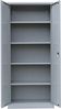 Stahl-Aktenschrank Metallschrank abschließbar Büroschrank Stahlschrank Lichtgrau/Blau 1800 x 800 x 383 mm 530331 Bild 4