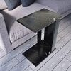 Hanah Home Stylish Side Table, Black & White, 30 x 61 x 43 cm | 100% Melamine Coated Particle Board, 18 mm Thick | Ideal for Modern Living Rooms & Bedrooms Bild 4