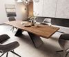 Esstisch Edge 260x100 XL Akazie Braun V-Gestell Flachstahl Schwarz Live-Edge Bild 2