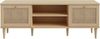 FORTE Calasetta TV Schrank 160 cm Boho Stil Wiener Geflecht TV Tisch Holz Dekor: Elegancia Eiche/Technorattan, 160 cm breit x 58 cm hoch x 41 cm tief Bild 4