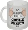 speecheese Tasse So sieht eine richtig coole Chefin aus Glas Tasse für die Arbeit Bild 2
