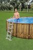 Bestway 'Flowclear' Sicherheitsleiter, 4-stufig, für Pools bis 122 cm Höhe, Stahl/Kunststoff Grau Bild 4