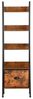 FurnitureR Garten-Beistelltisch Leiterregal 42 x 29 x 141 cm, 5 Ebenen, Stoffschublade, 12 mm Holzplatten & 20 mm Metallrahmen, 7,5 cm Rückwand, Outdoor & Balkon Deko-Regal Bild 4