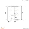 Flex-Well Hängeschrank Nano (B x H x T) 60 x 89 x 32 cm Bild 3
